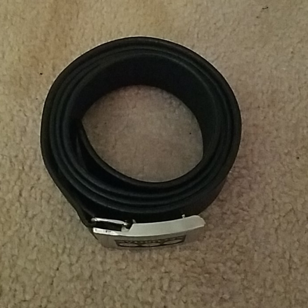 46-50" Black leather belt